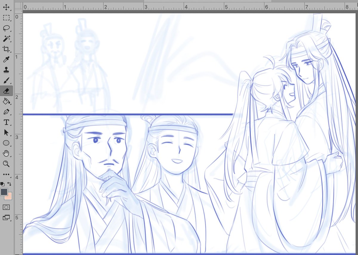 this is the only real time wangxian appear together in the entire comic then i throw wei ying with the in-laws? 