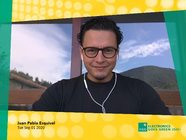 juanpablo_eb's tweet photo. Having fun at my first virtual conference! Electronics Goes Green 2020+ @Fraunhofer_IZM #EGG2020+ https://t.co/Kr2eAvHVAy