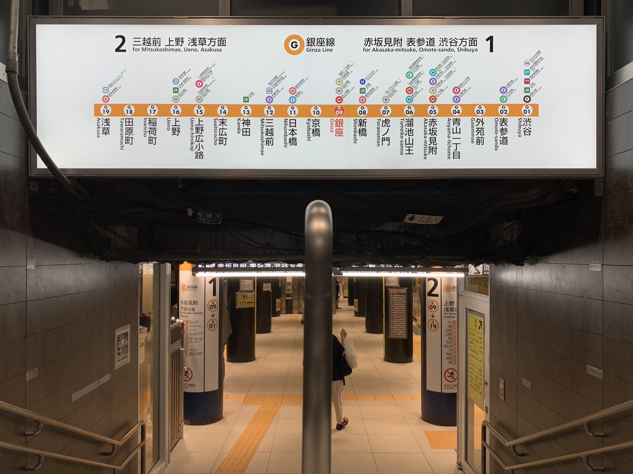 慣れてない人こそ注意が必要 地下鉄 銀座駅 は行きたい方面の逆の電車に乗りがち 話題の画像プラス