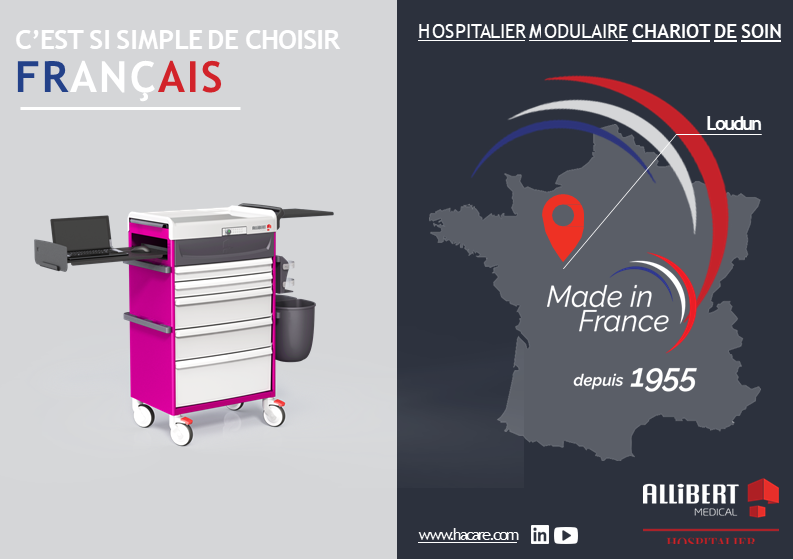 HACaregroup's tweet photo. Made in France | Le groupe HAcare - Mobilier Medical s'engage à réduire son empreinte écologique. Nos produits sont fabriqués à proximité de chez vous et sont distribués par des circuits courts. Notre chariot de soin, Allibert Médical est confectionné à Loudun.

#MadeInFrance https://t.co/LWQI1WY81z
