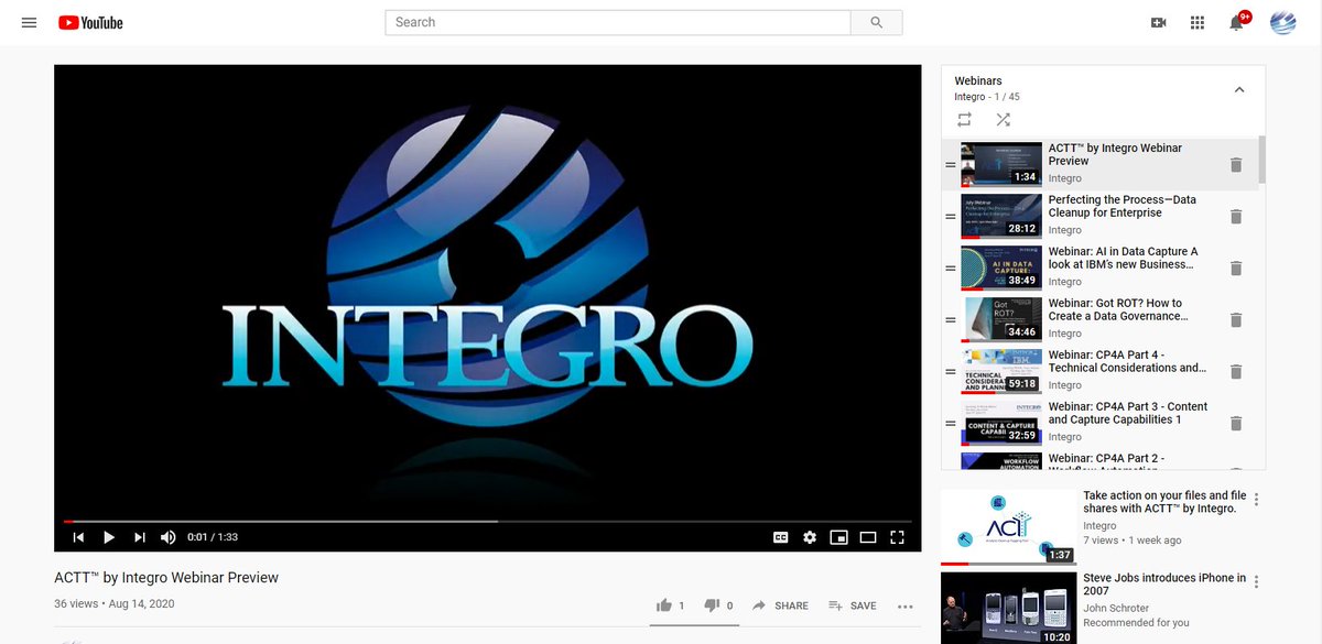 We love to share knowledge and experience! Visit and Subscribe to the Integro YouTube Channel and stay in-the-know through our InfoGov and ECM on-demand webinars.  Check it out! bit.ly/34RjcJm