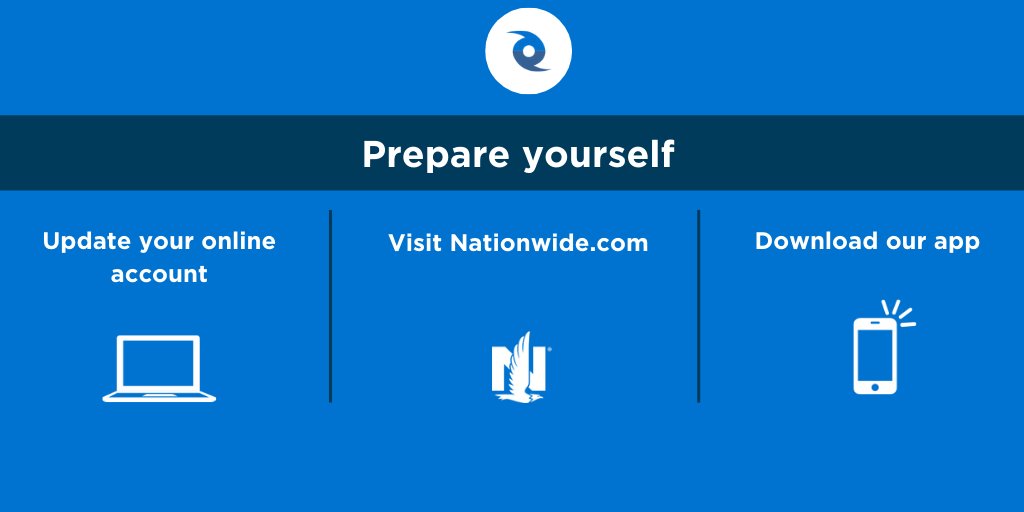If you are a Nationwide member that may be impacted by #Laura, see these simple steps to prepare in case you need to file a claim.  #staysafe bit.ly/3jgLeBZ