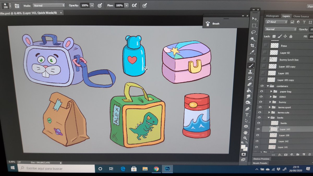 Sophiaeloisaart's tweet image. Sneak peek from my first props design portfolio. Yay! #Props #cartoonprops #propsdesign #LunchTime #lunchbag #kidslunch #photoshop #sophiaeloisaart