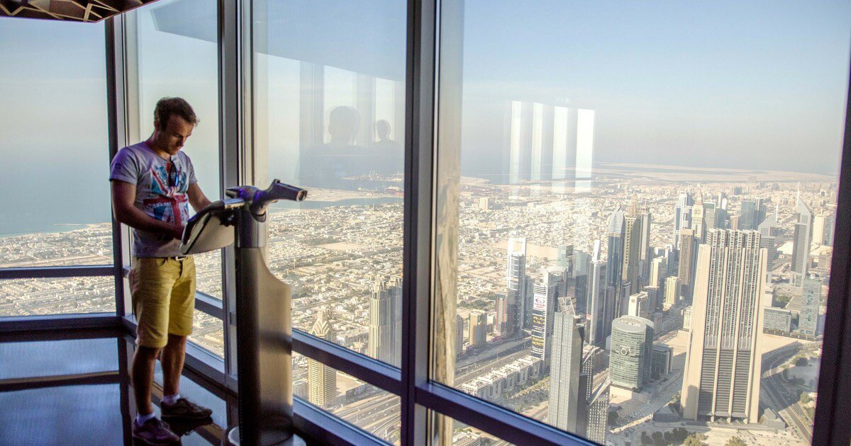 14) At The Top, Burj KhalifaStep out onto the public outdoor observation terrace overlooking the ever growing skyline and enjoy the breathtaking views of Dubai.(Big Groups)