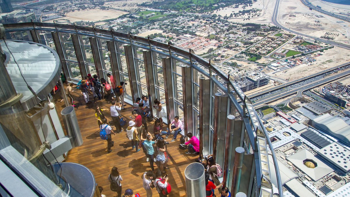 14) At The Top, Burj KhalifaStep out onto the public outdoor observation terrace overlooking the ever growing skyline and enjoy the breathtaking views of Dubai.(Big Groups)