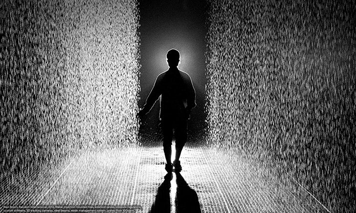 16) Rain Room (Sharjah)Sharjah Art Foundation presents Rain Room. The installation is permanently sited in Al Majarrah, Sharjah.