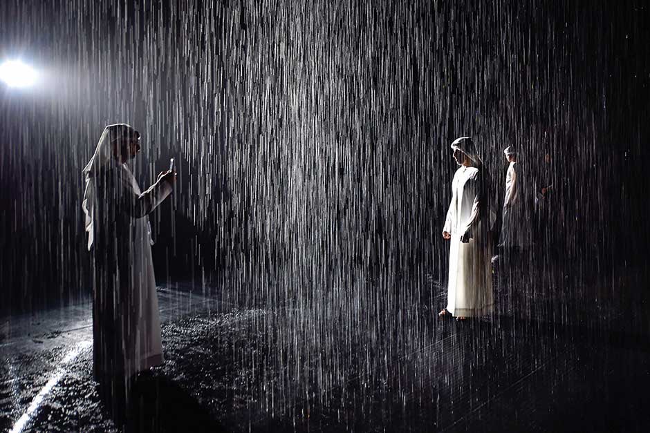 16) Rain Room (Sharjah)Sharjah Art Foundation presents Rain Room. The installation is permanently sited in Al Majarrah, Sharjah.