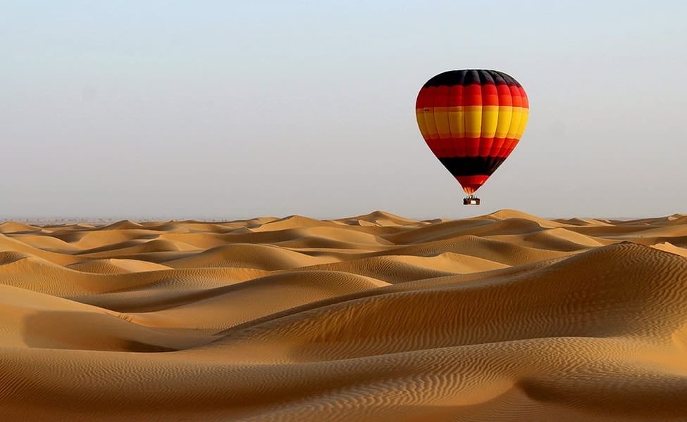 20) Hit Air Balloon UAE (Dubai)Hot air ballooning with Balloon Adventures Dubai is truly unique. Not only do you get to float over the Dubai desert at 4,000ft, but you also get to witness the world's first in-flight falcon show and traverse the desert in museum-quality