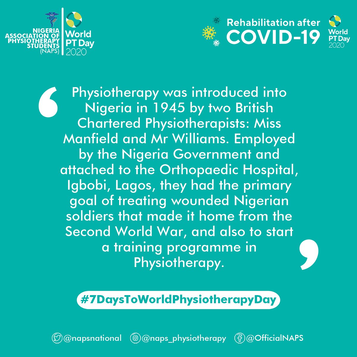 Happy Physiotherapy Day 2020 Theme