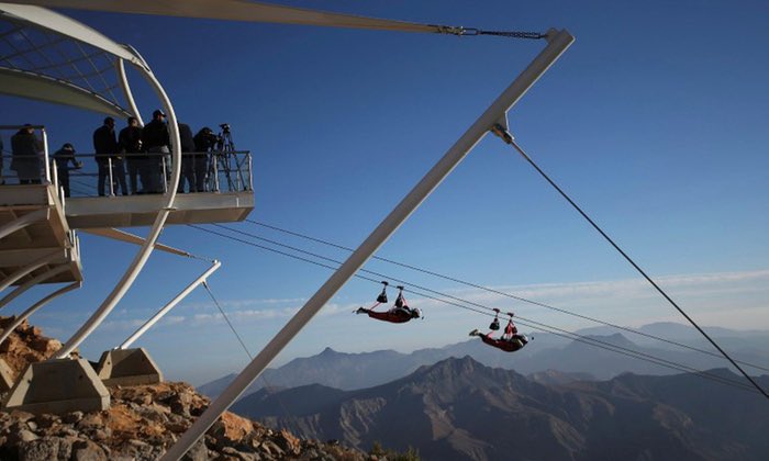 23) Toroverde Zip-Line (RAK)Home to the World's Longest Zipline certified by Guinness World Records. An incredible Adventure Park where you can spend the day enjoying the most breathtaking views of the Jebel Jais mountains in Ras al Khaimah, the highest peak of the UAE.