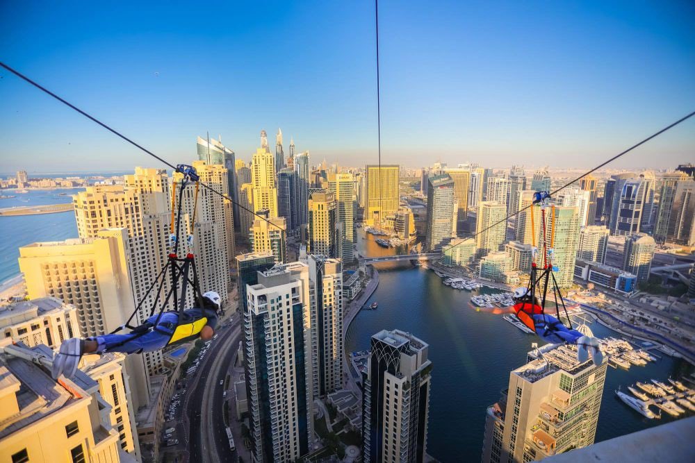 24) XLine Dubai MarinaThe world's longest urban zipline!