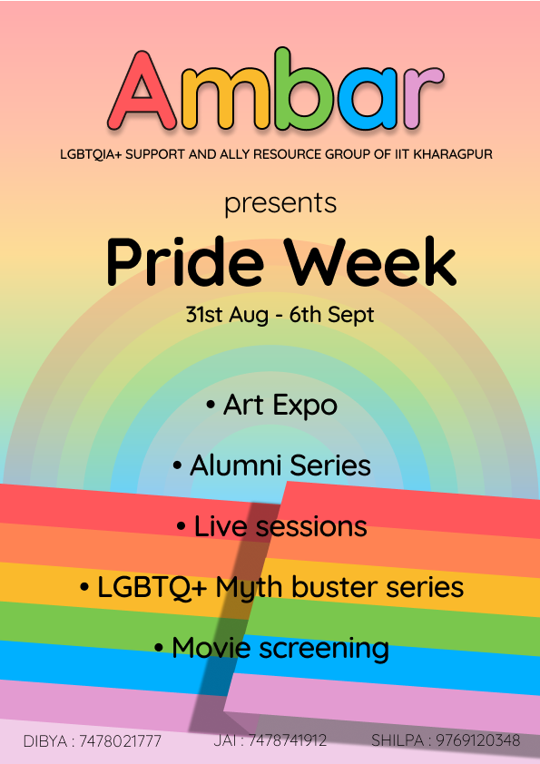 ambariit's tweet photo. We invite you all to celebrate with us the week leading to the anniversary of Section 377 strike down by the Supreme Court of India. Because of COVID-19, pride week is going online. We have an array of events lined up for you, stay tuned for more! #pride #prideweek2020 #LGBTQ https://t.co/HNNTNZ0Izw