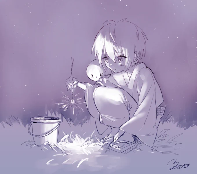 夏らしいところにはどこにも行けてないけど、花火はもう2回しました

まったく落書きが捗って困る、、、 