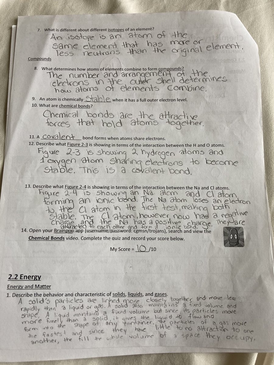 Chemistry of Life (yall can use my school’s Brainpop user and password if I accidentally leave it in lol)