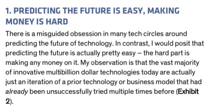 3/ "Predicting the future is easy, making money is hard"This maxim seemed to get the most traction on Fintwit (and I really do believe it)...