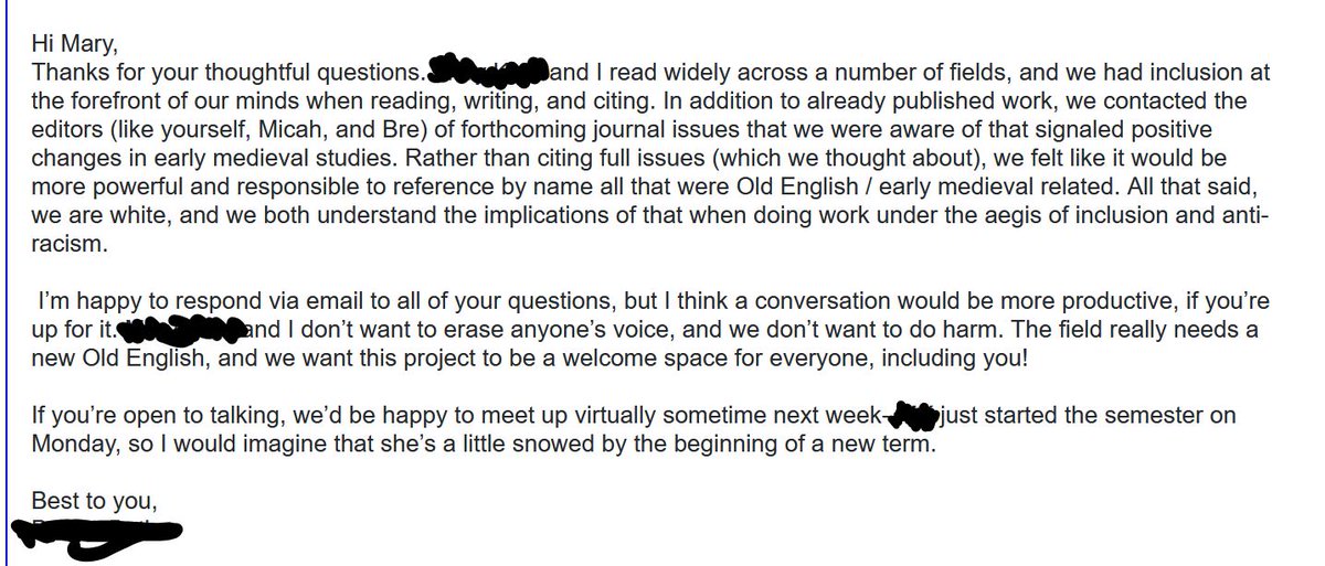 You can stop reading here if you’ve got the gist of things but here’s the receipts below. The first correspondence is posted above. Email convo w/ names redacted of the two wyte women, but this project states on its website that it wants to be transparent. It is not, 23/