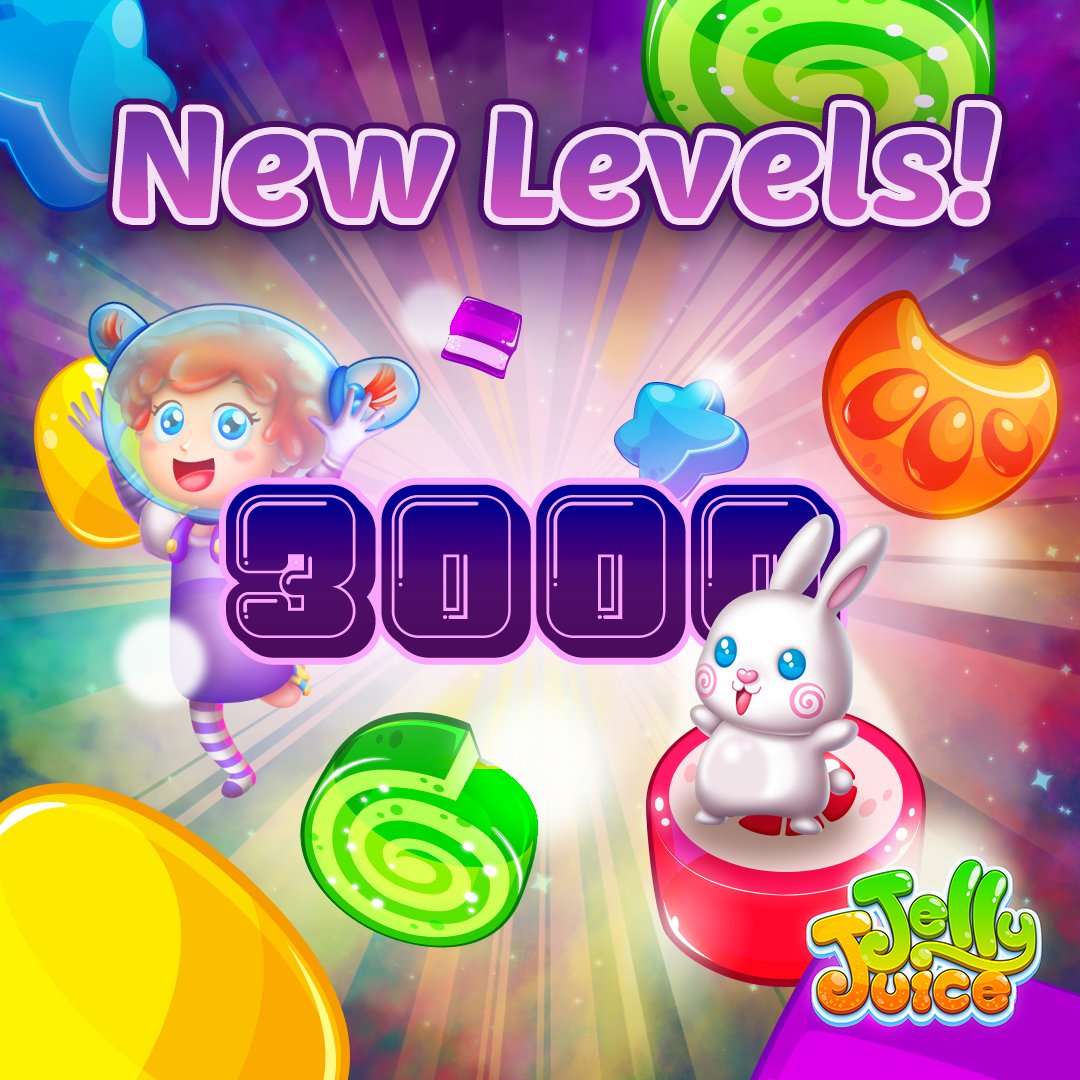 Yesterday we hit 3000 Jelly Juice levels 🎉
Although it might seem something tiny, to us it reflects the commitment and the passion we put in our work. A big thank you has to be said to all our fans for being the best ones♥️

Sorry for being so sugary, but it's candy-based game..