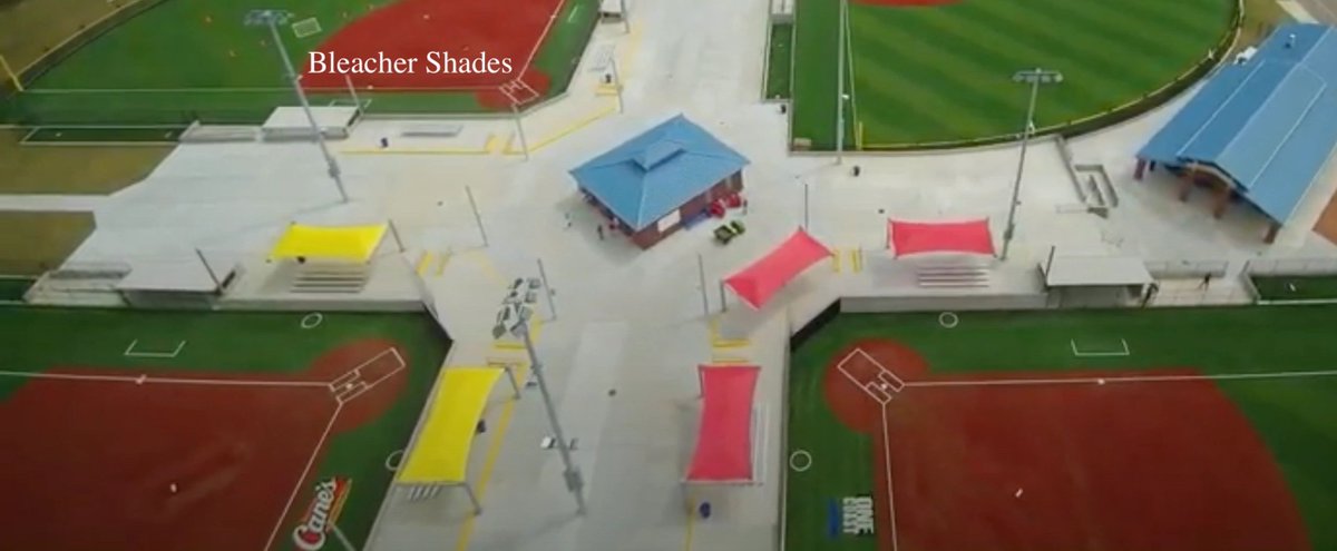 jefcoatrecreation.com

Bleacher Shades are ready for Ball Season in the City of Gulfport, MS.  What a great looking park.  Call us for your quote today.  #USASHADE.