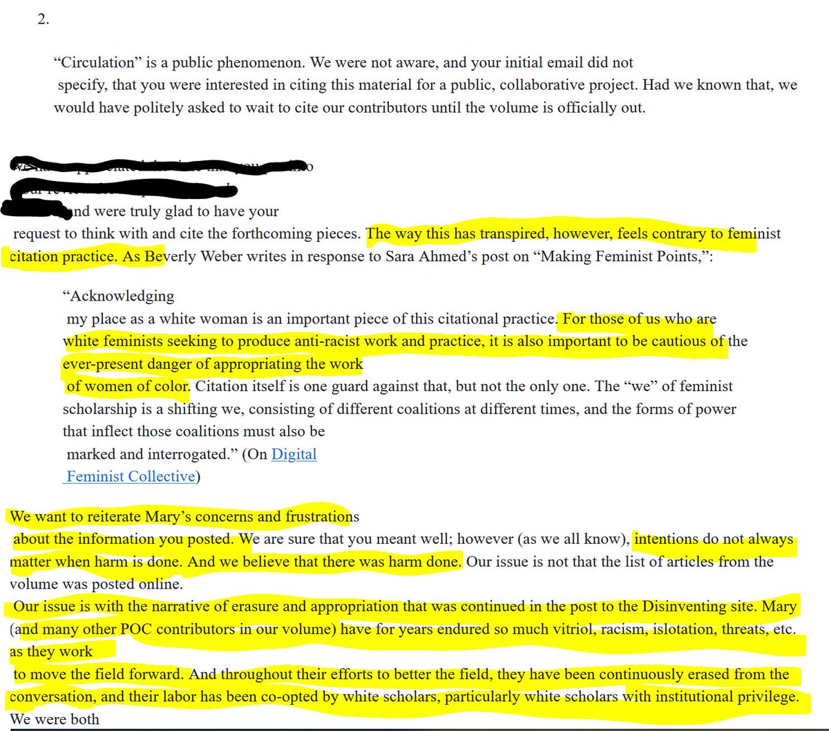 Please don’t tell me there’s different interpretations to “please do not circulate.” The collaborator was NOT transparent. Here is the email from my co-editors (posted w permission to use their names). 27/