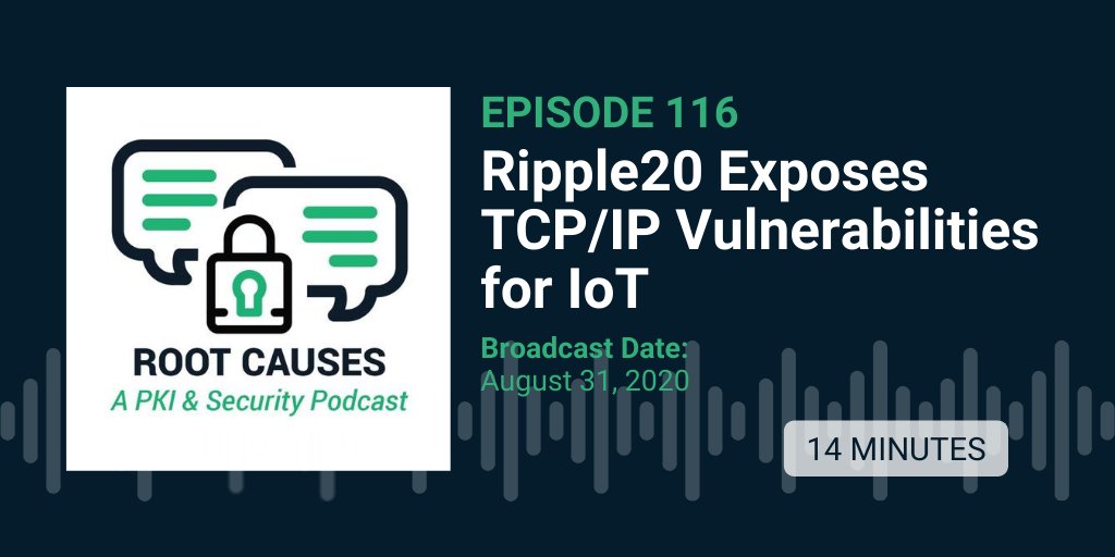Episode 116: Ripple20 Exposes TCP/IP Vulnerabilities for #IoT | Our #podcast hosts explain the significance and difficulties with these vulnerabilities &amp; how we can improve to avoid these problems in the future with special guest <a href="/GrauAlan/">Alan Grau</a>! sectigo.com/resource-libra…