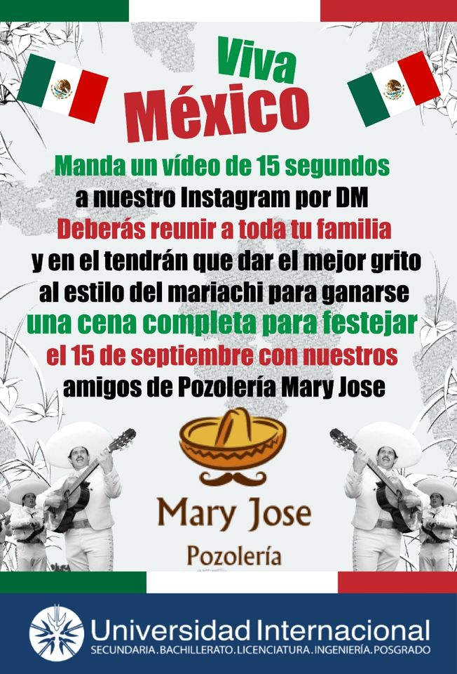 EndecsUninter's tweet image. ¡Chav@s! Querida #ComunidadUninter 
- La Universidad Internacional tiene un concurso especial para ustedes. ¡OJO! El premio es para que este 15 cenes muy rico con tu familia. ¡Ánimo! Será divertido 
#UninterSeQuedaEnCasa #OrgulloUninter