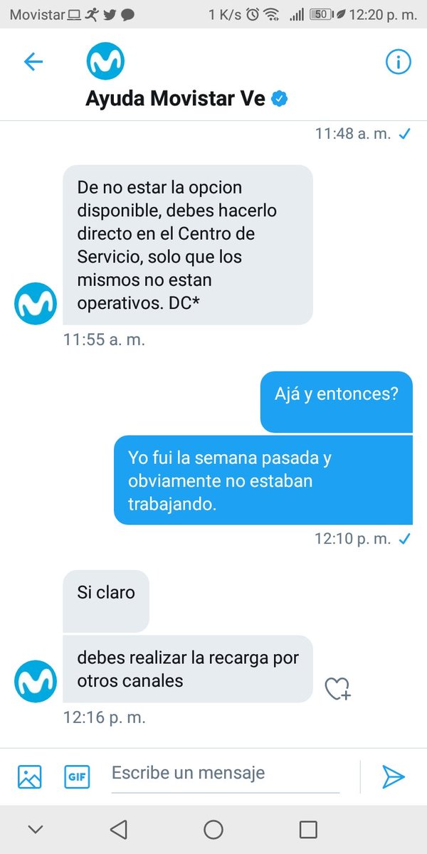 Roberlein's tweet photo. @AyudaMovistarVe Así me responden... Ve a un sitio que está cerrado nojoda!!!!! https://t.co/OHdu5AvIpq