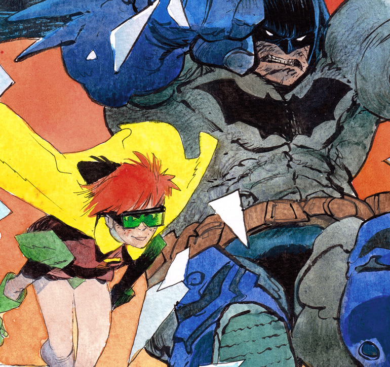 matiasbergara's tweet photo. DKR commission! 
#watercolor #ink #batman #dccomics https://t.co/c0H8NjyXZ5
