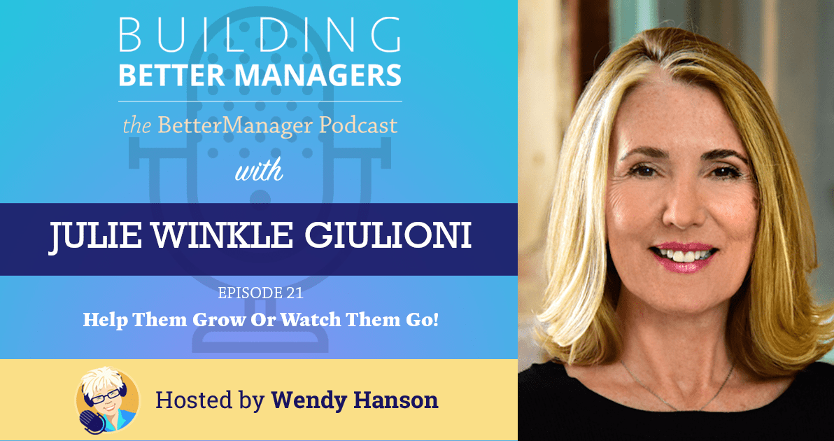 Julie_WG's tweet photo. Failing to talk with your team about career development is bad for retention, morale, and definitely bad for productivity. More with @WendyConnects on her #BuildingBetterManagers podcast at https://t.co/FjZ9SLMZH6 #HelpThemGrow https://t.co/tJbHKbkyAX
