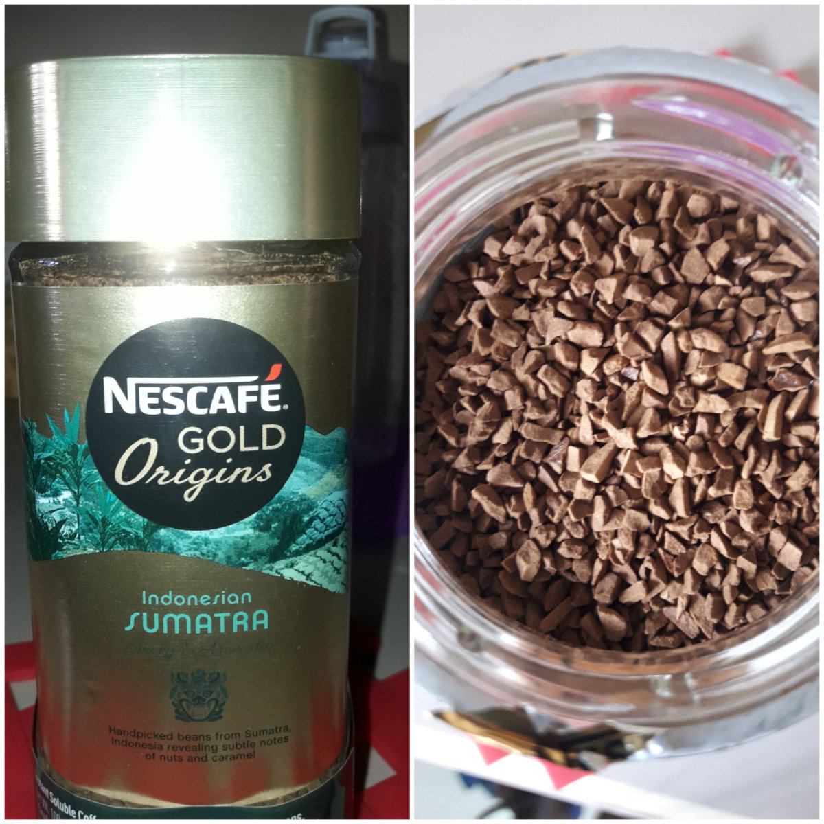 TC_B_Positive's tweet photo. Ooohhhh for the love of #coffee ... The sheer delight of unwrapping this #GOLD @NescafeGoldUKI

Priceless! 🇹🇹🏆#cafégasmic

Those #brewtiful moments! https://t.co/TJMEKpTK6u