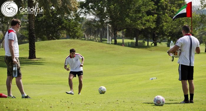 25) Golf Football (Dubai)Located in Montgomerie Golf Club Dubai, it’s basically Golf, but with your foot and a football 