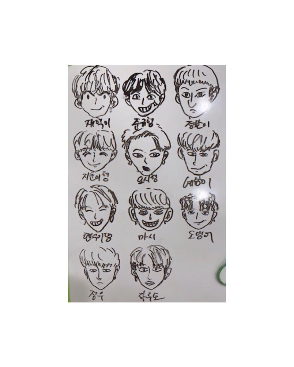 asahi's drawings of treasure members ✨ he's really so talented