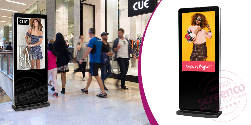 This Screenco Digital Signage freestanding digital poster is the perfect 50″ digital screen for your #business The screen features a commercial grade panel, free digital signage software, and giant tablet-like .styling.#DigitalMarketing #digitalsignage #Advertising