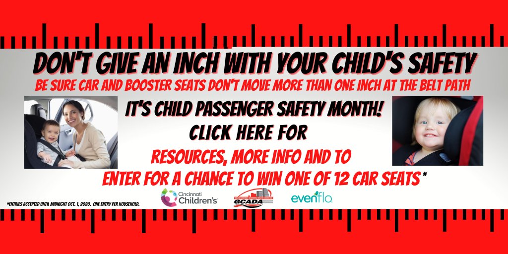 CincyAuto's tweet photo. It's CHILD PASSENGER SAFETY MONTH! Visit us for a chance to enter to win one of 12 @EvenfloBaby seats and for resources that will help you keep your child safe on the road! 
https://t.co/N4ZxmkSXpd  #ChildPassengerSafety #safety #childsafety #safetravels https://t.co/4mASXQ7KVc