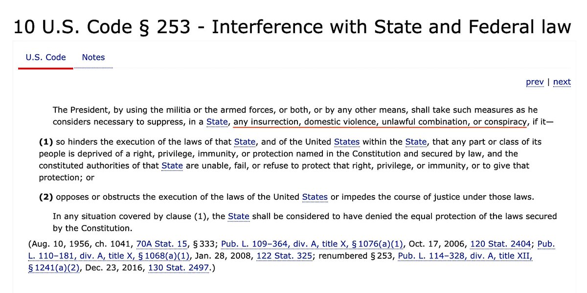 10 U.S. Code Chapter 13 - Insurrection§ 253 - Interference With State And Federal Law