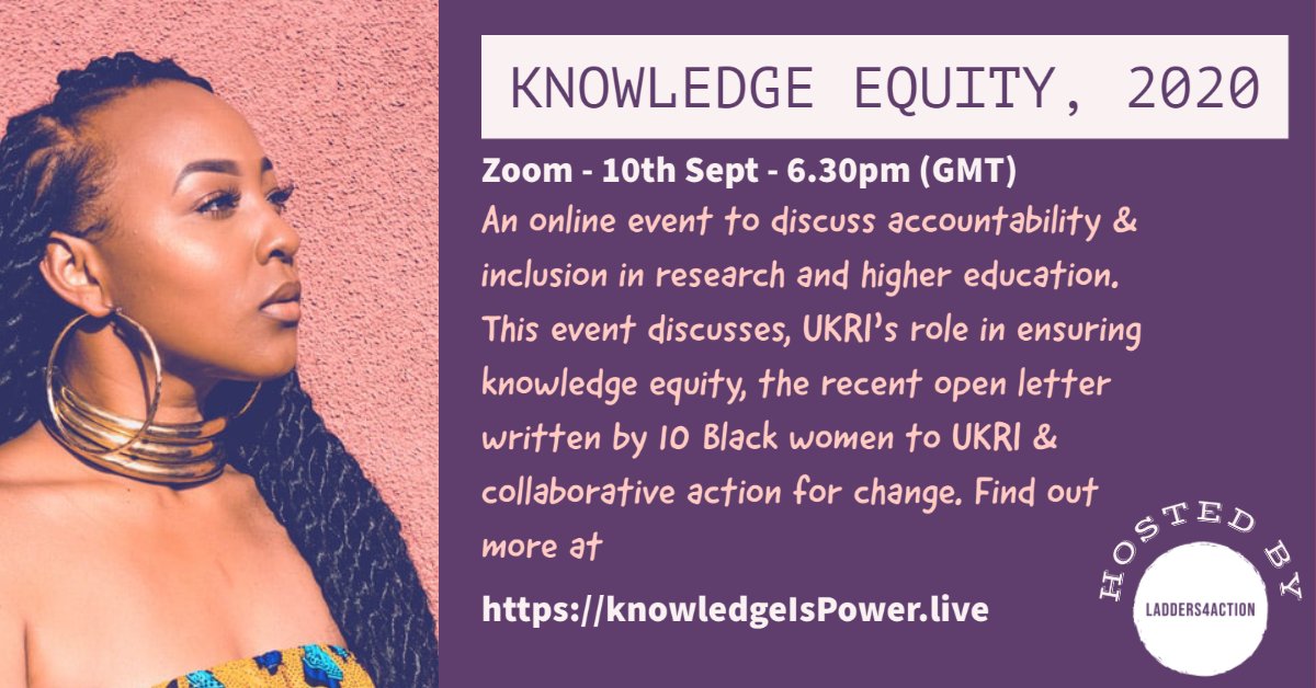 PS. As mentioned via  @ladders4action I am fighting for equity in  @UKRI_News completely unfunded. If you want to make a donation or commission me for paid work you can find details on https://ladders4action.org 