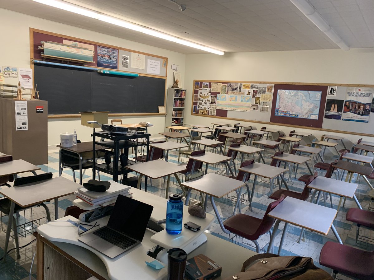 I managed to squeeze in 34 desks. There’s no distancing. There’s no way it’s up to fire code. But <a href="/fordnation/">Doug Ford</a> <a href="/Sflecce/">Stephen Lecce</a> say we have the “best plan in the country” and the “lowest class sizes”.  Uh huh. 

#FireLecce