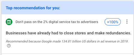 PPC_Webster's tweet image. Hey, @GoogleAds I've just found a useful recommendation.

#ppcchat