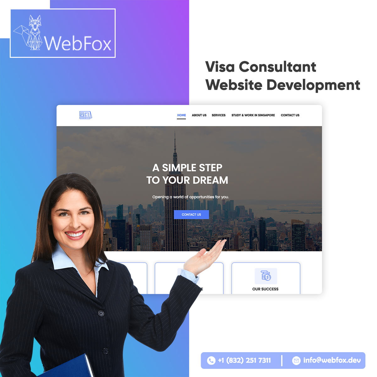 WebFoxx's tweet photo. Build #VisaConsultantWebsite that offers visa and immigration services to individuals who want to travel abroad for study, work, or some business purposes. that keeps all procedures & visa services transparent.
➡️ https://t.co/HUgDDg7wNn
#WebsiteValue #Webdesign #WebFox #tech https://t.co/XlhZkmlEgB