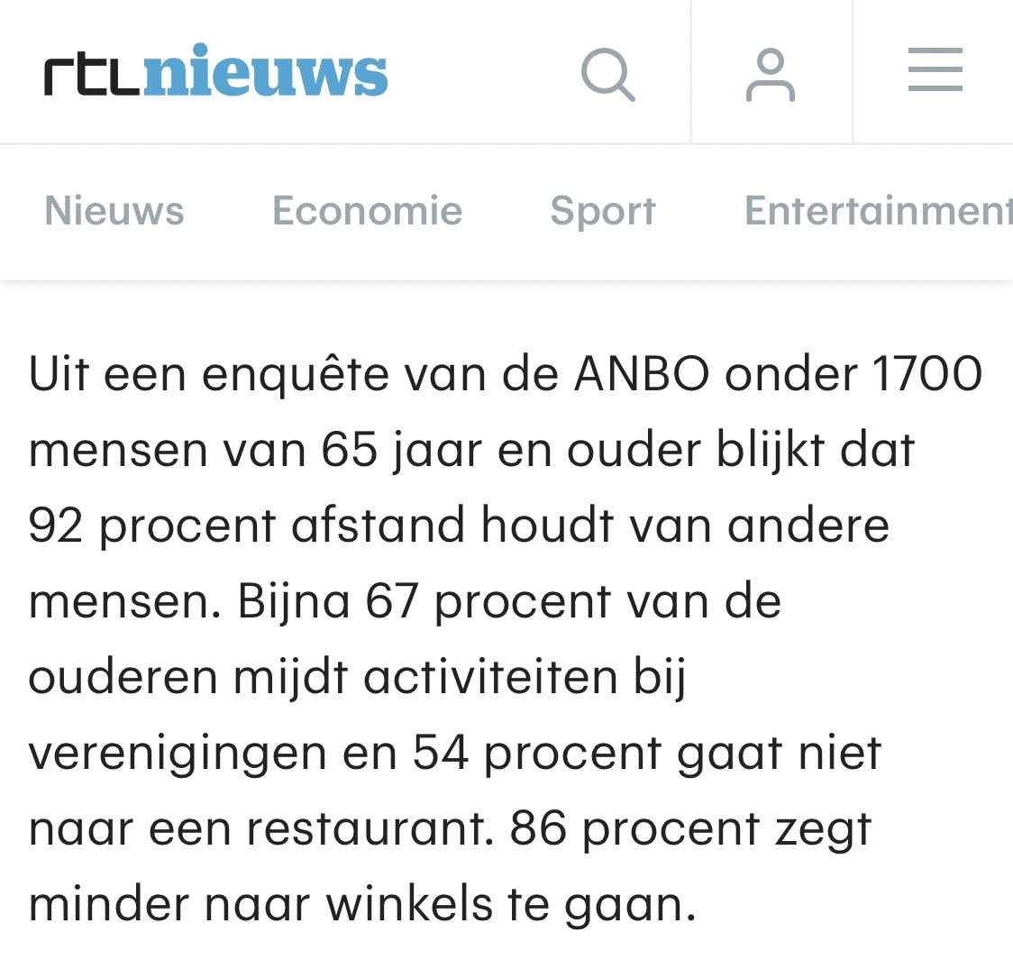 Ik geloof dat ik dan steeds die andere 8% 65-plussers tegenkom.