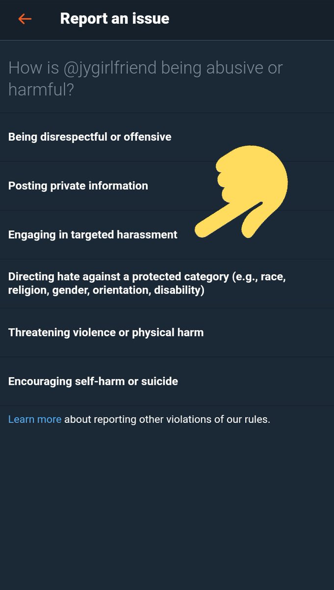Please report this and copy the first paragraph of this tweet as a report template. https://twitter.com/JCSBG_LOVER/status/1300724942216912899?s=19