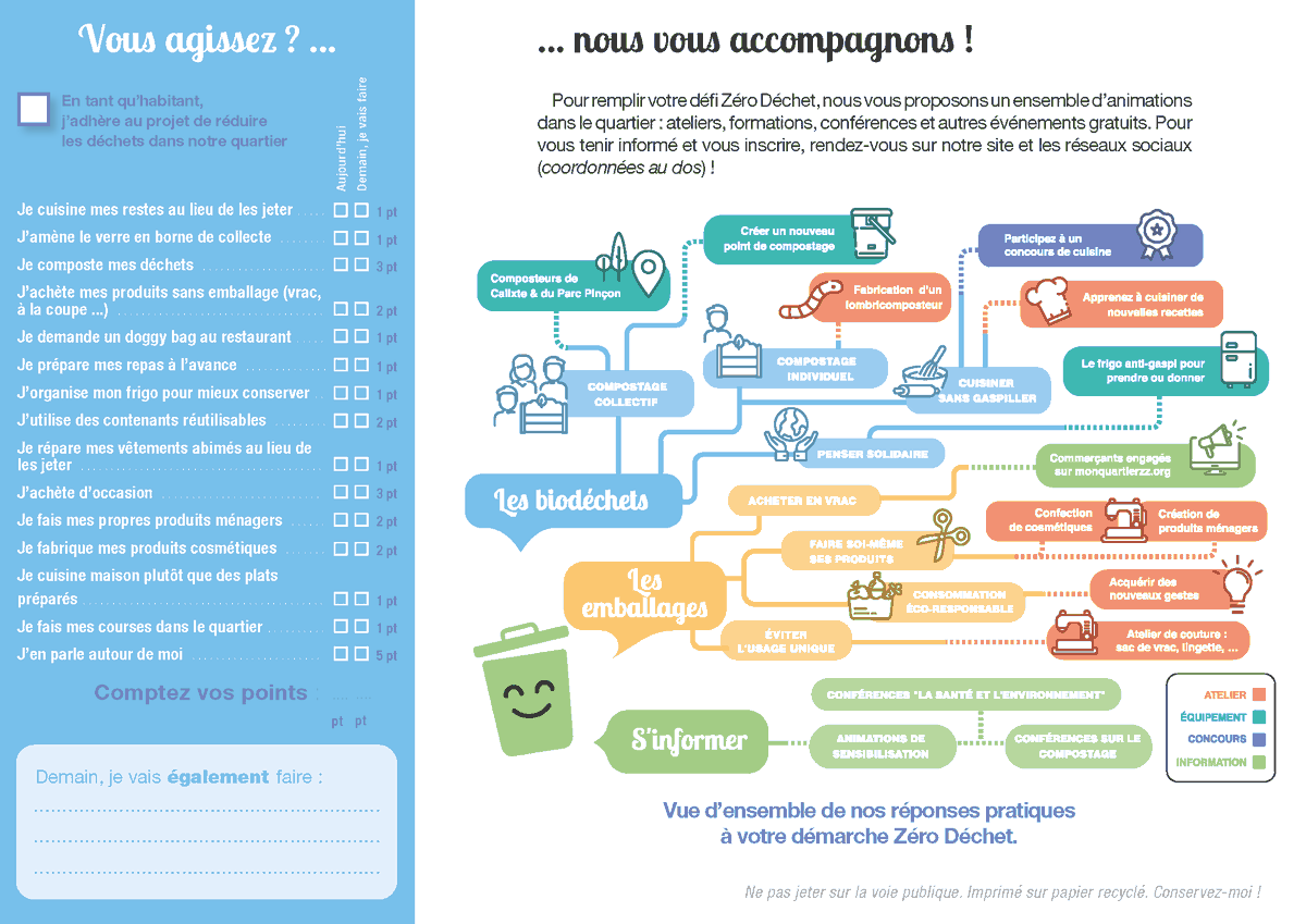 [#ZeroDechet] Double présentation !!

Notre nouveau dépliant vous présente notre offre de solutions sous forme schématique. A retrouver sur tous nos événements.

Et voici Syhem &amp; Paul, les 2 services civiques qui ont rejoint l’équipe😉

🔗monquartierzz.org #Bastide #Benauge