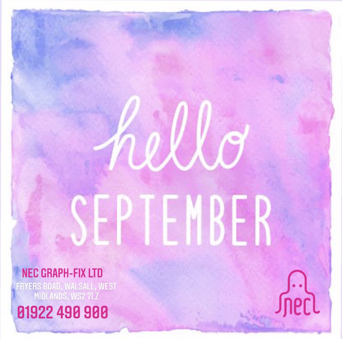 necvisual's tweet photo. We hope everyone had a lovely bank holiday weekend.
September is here and we’re ready for another busy month ahead 🙌🏼 
Give us a call on 01922 490 900 for enquiries 📞 
#september #necgraphfix #enquirieswelcome https://t.co/CINmhNVHny