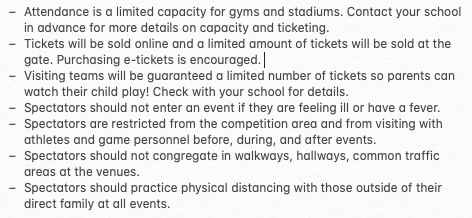 PascoCoSports's tweet photo. 🚨Attention Fans!🚨 Coming to a game in Pasco County this fall? Here are some helpful tips before you arrive at one of our venues... https://t.co/aqA9PLIlw1