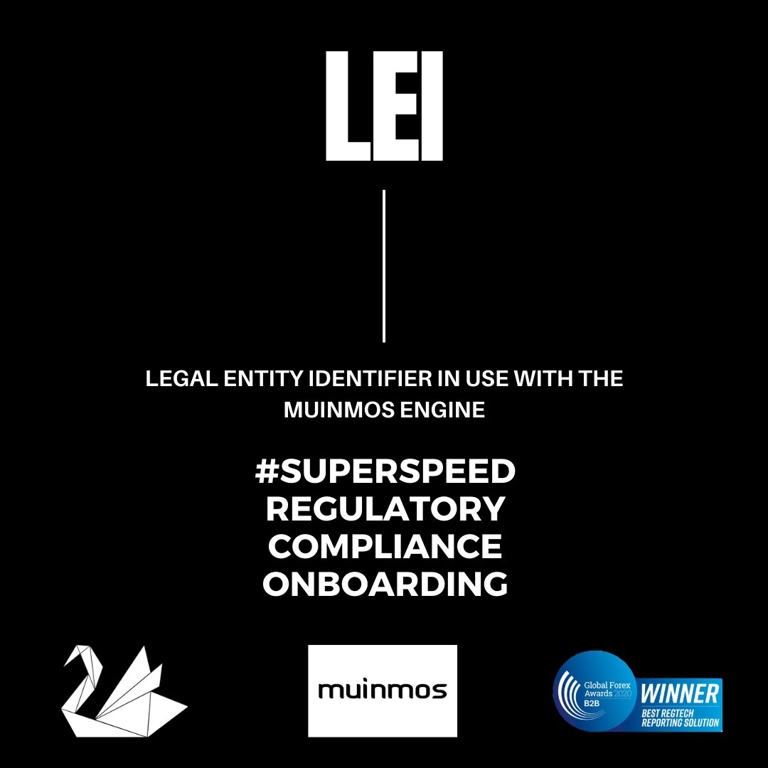 #Muinmos has integrated Legal Entity Identifiers (#LEI) as an enhancement to our AML and #regulatory framework and this is particularly useful as part of disclosure requirements for custodian wallet service providers  and firms offering #cryptoasset exchange services.