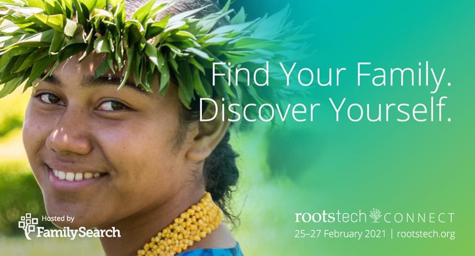 Excited to be a part of RootsTech Connect 2021! Who is with me?