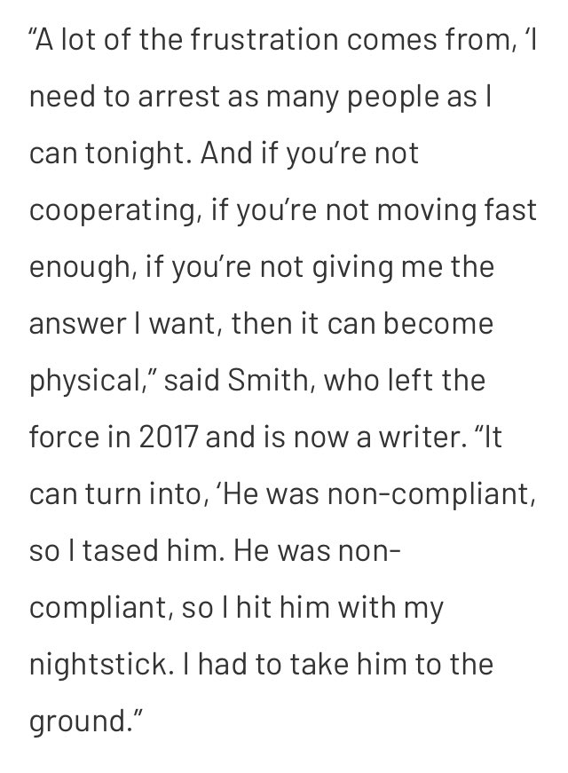 9/ Nationwide, specialized police units like this have been accused of routinely violating civil rights/police rules to rack up arrests—while supervisors, happy with the numbers, have been willing to look the other way: