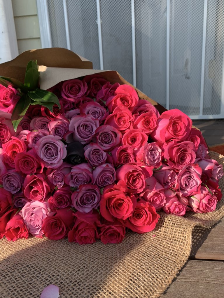 thef1owergirl's tweet photo. 100 shades of Pink 😍😍😍😍 1 black rose 🤷🏽‍♀️ https://t.co/F2U3n3RCzH