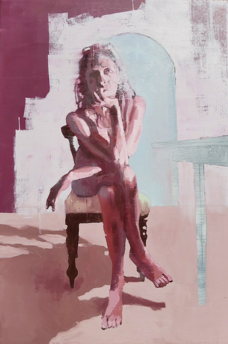 'Lockdown' 90x60cm. Oil on canvas.