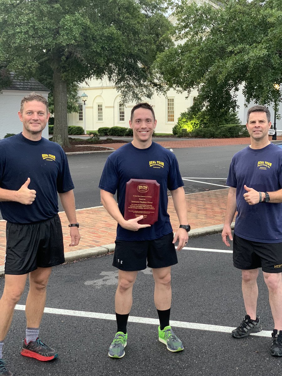 Hooyah Instructor Stephen Glover! Thank you for your outstanding leadership, dedication, and loyalty to SEAL Team PT while helping others become stronger healthier &amp; more confident. We have the best Fitness Instructors and Fitness Members! #fitnessmotivation #fitness #navyseals