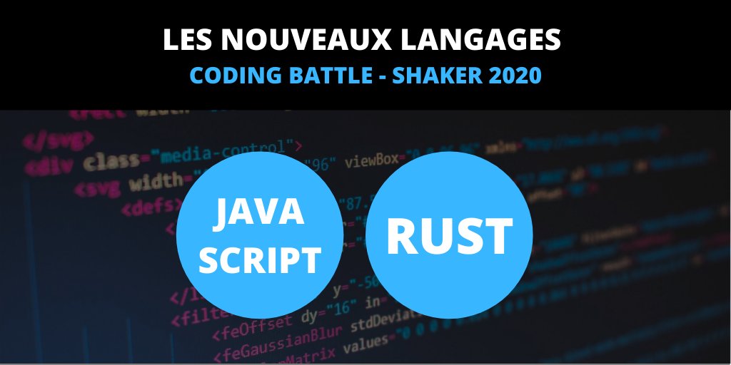 CBShaker's tweet image. [CODING BATTLE 2020] 

Cette année, la #CodingBattle compte 2 nouveaux langages, en plus des 7 déjà existants depuis la première édition en 2017 !